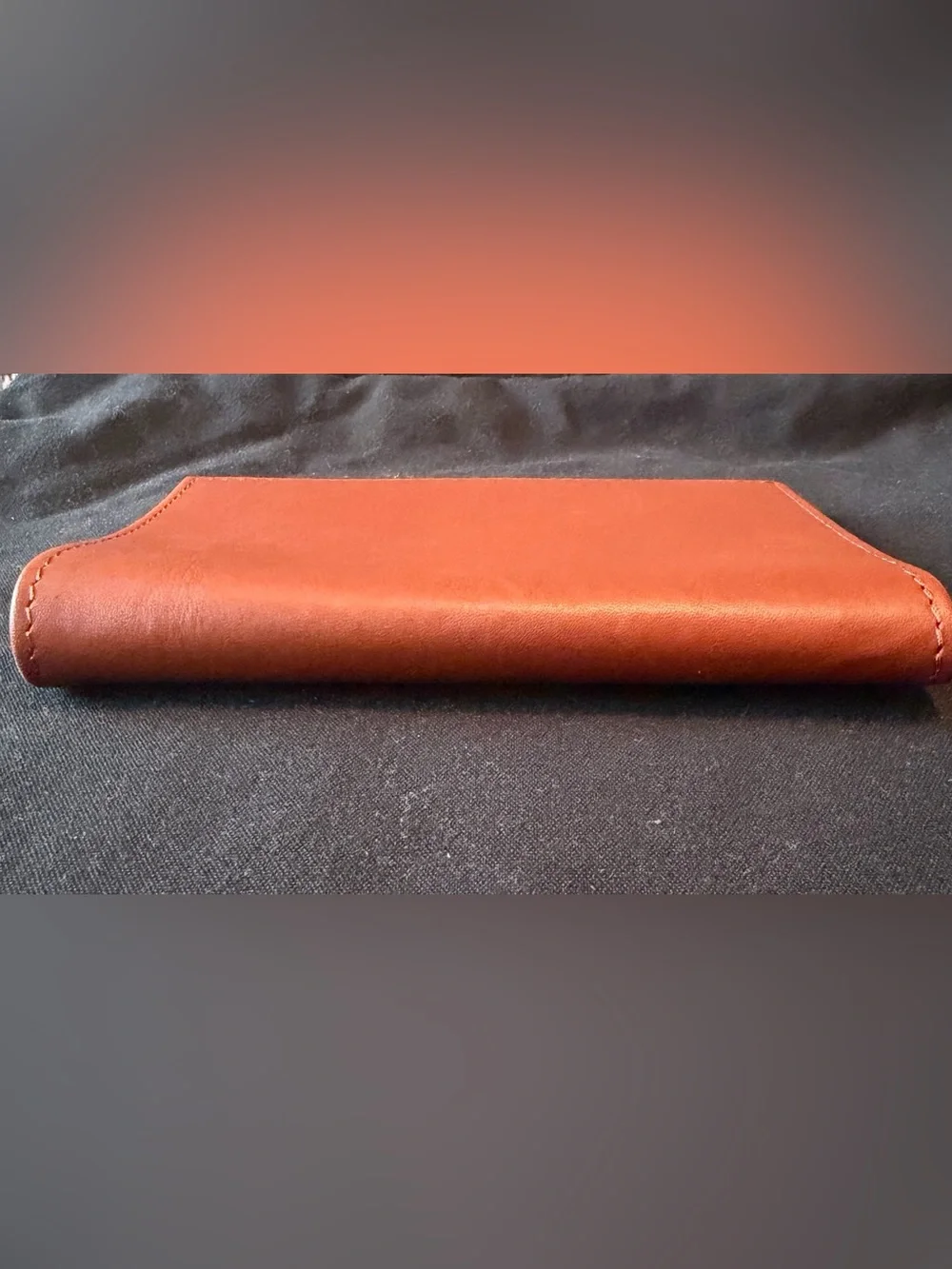 MONTE & COE Leather Passport Holder/Wallet - Chestnut Brown